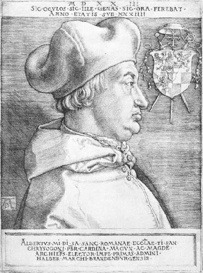 Albrecht Durer Cardinal Albrecht of Brandenburg oil painting picture